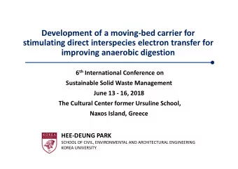 Development of a moving  bed carrier for stimulating direct interspecies electron transfer for