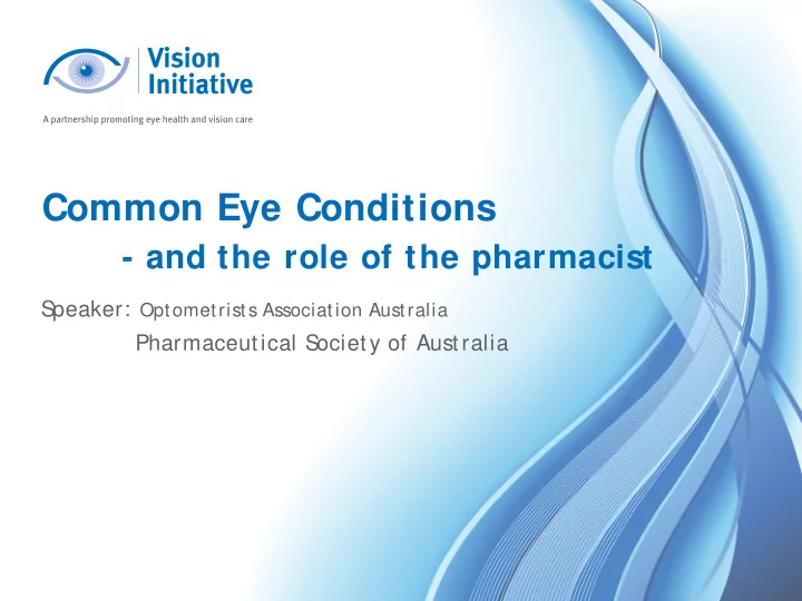 common eye conditions