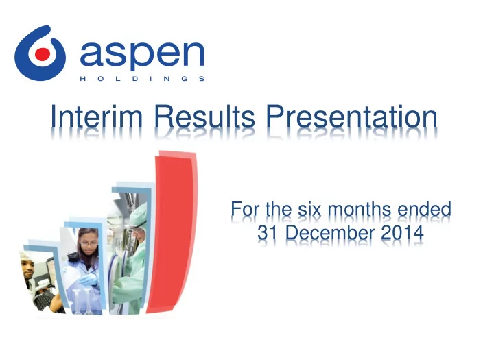 interim results presentation