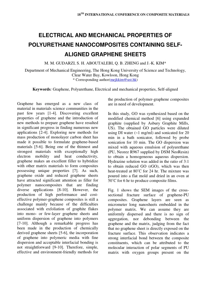 electrical and mechanical properties of polyurethane