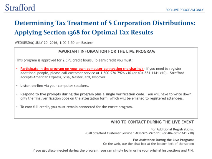 determining tax treatment of s corporation distributions