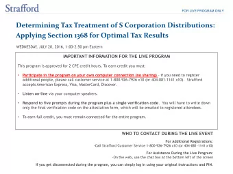 Determining Tax Treatment of S Corporation Distributions: Applying Section 1368 for Optimal Tax