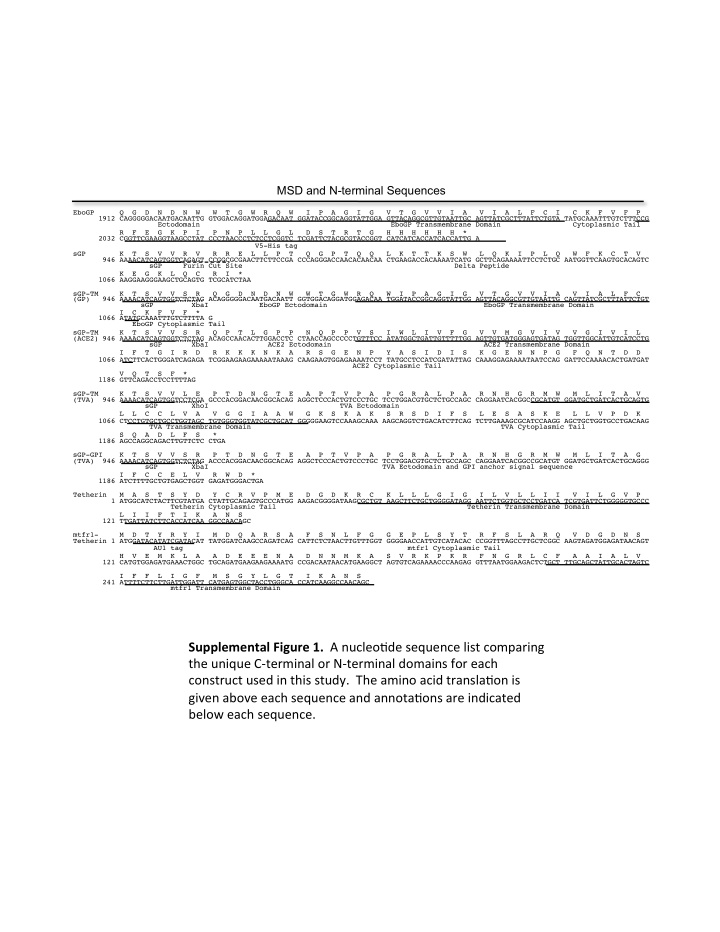 supplemental figure 1 a nucleo5de sequence list comparing