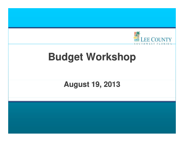 budget workshop budget workshop g g p p