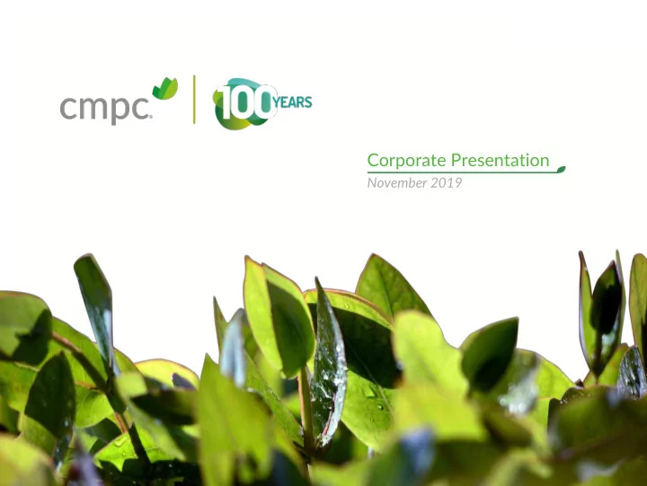 corporate presentation