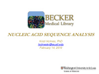 nucleic acid sequence analysis