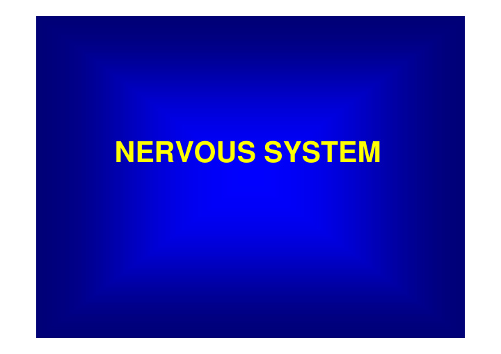 nervous system nervous system