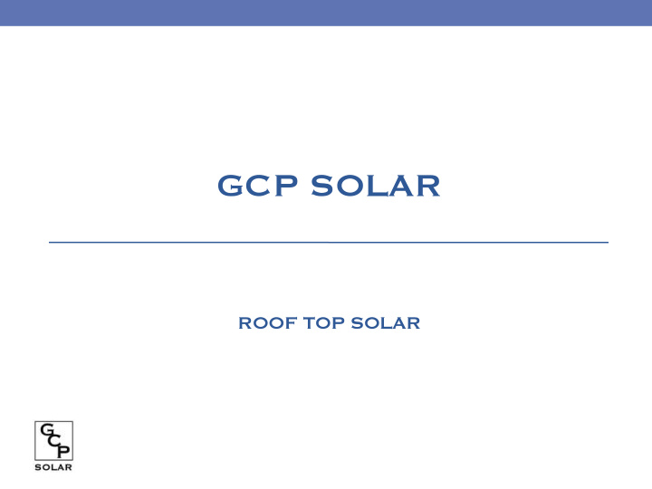 gcp solar