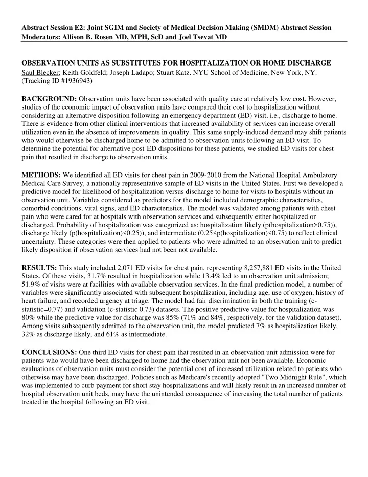 abstract session e2 joint sgim and society of medical