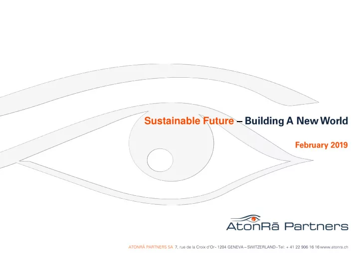 sustainable future