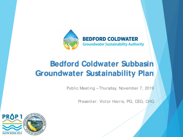 bedford coldwater subbasin groundwater sustainability plan