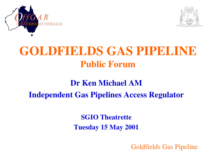 goldfields gas pipeline