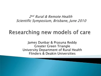 Flinders &amp; Deakin Universities  In the presence of a chronic disease,  depression is under