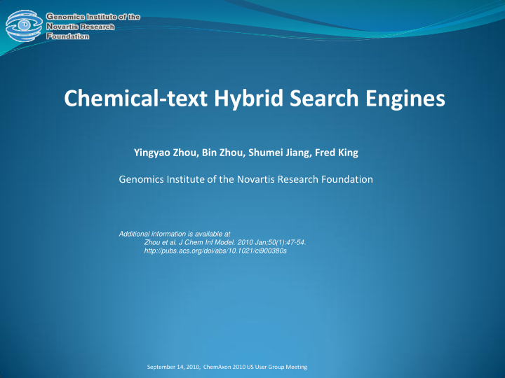 chemical text hybrid search engines