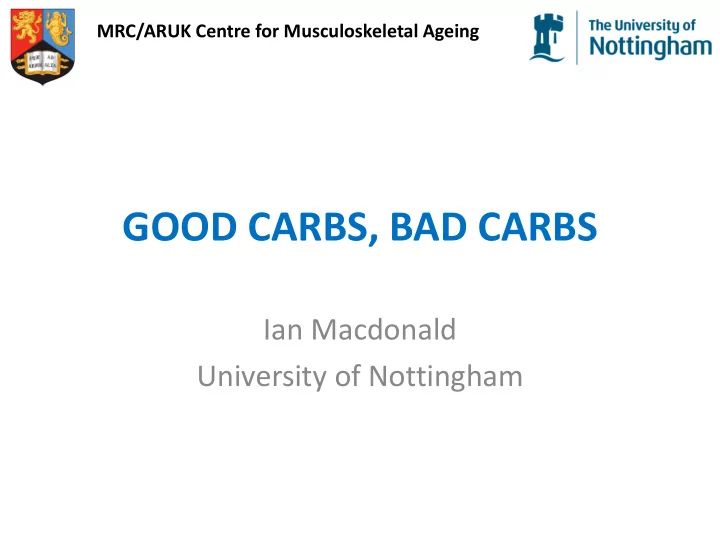 good carbs bad carbs