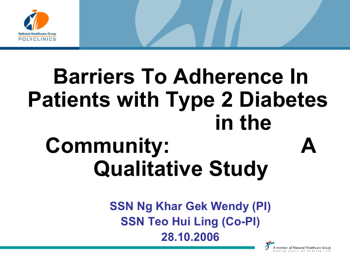 barriers to adherence in patients with type 2 diabetes in
