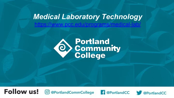 medical laboratory technology