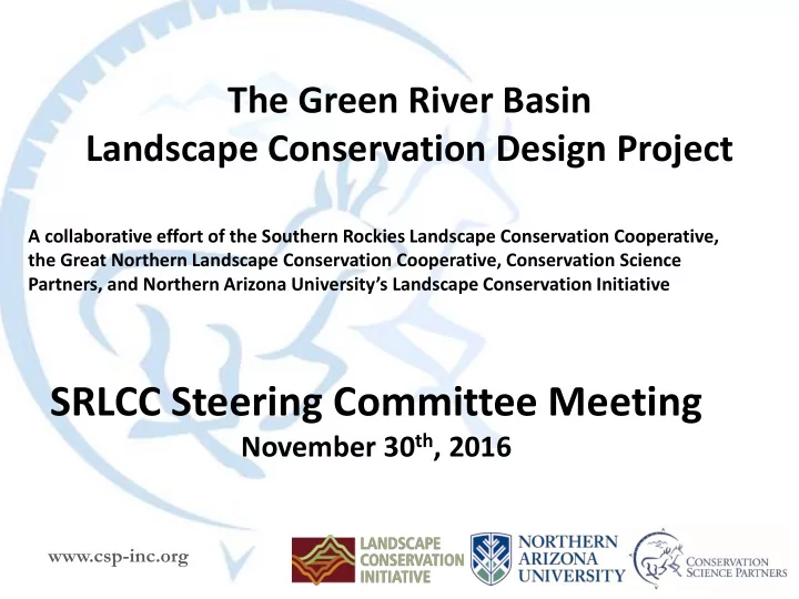 srlcc steering committee meeting