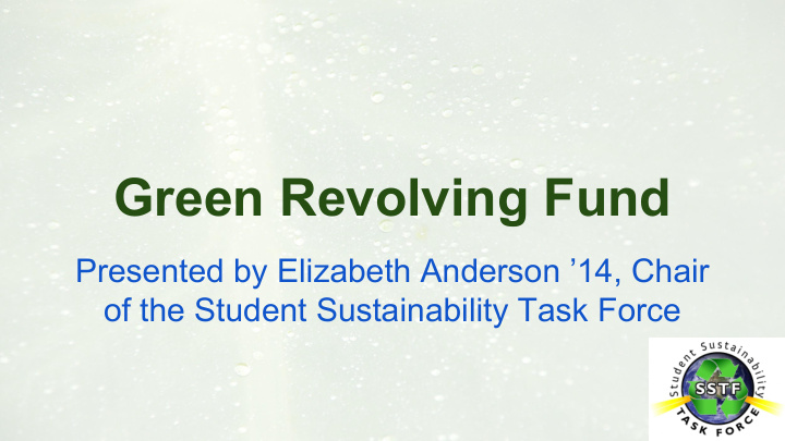 green revolving fund
