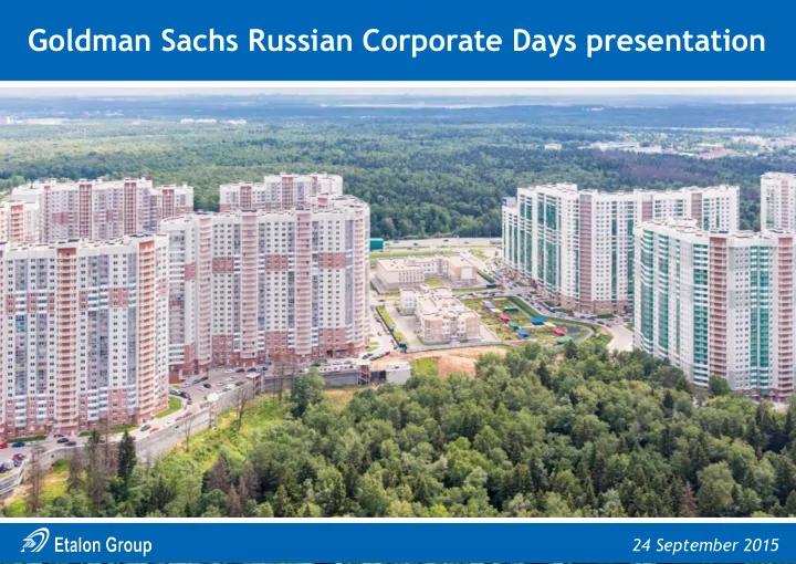 goldman sachs russian corporate days presentation