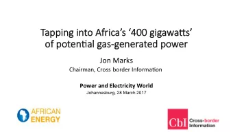 Tapp  pping into Africas 400  400 gi  gigawa4  a4s    of   poten6a  6al