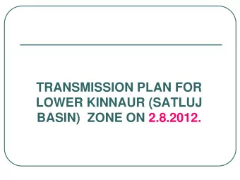 LOWER KINNAUR (SATLUJ  BASIN)  ZONE ON 2.8.2012.  INJECTION POINTS  OF HPSEBL / HPPTCL-TOTAL
