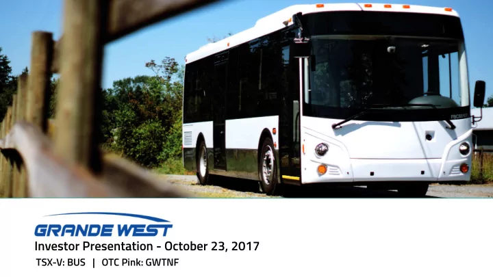 investor presentation october 23 2017