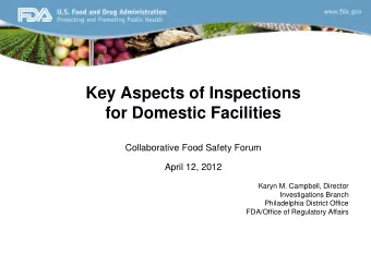 April 12, 2012  Karyn M. Campbell, Director  Investigations Branch  Philadelphia District Office