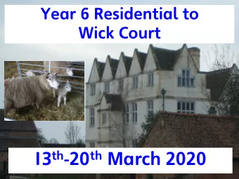 13 th -20 th March 2020  Welcome  Programme  Information/Safety  Kit list/Packing