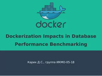 Dockerization Impacts in Database  Performance Benchmarking   ..,