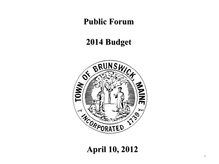 public forum public forum 2014 budget 2014 budget april