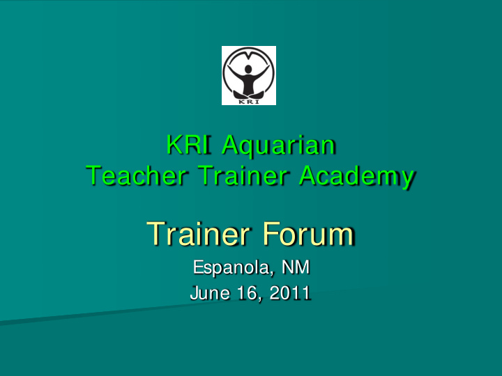 trainer forum