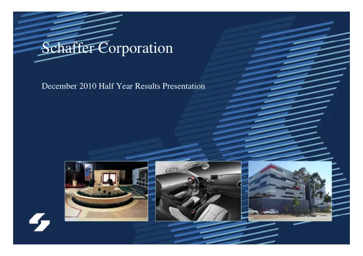 schaffer corporation