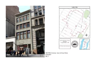 138 Fifth Avenue: Lou &amp; Grey Store  2/9/2017  LPC 1  138 Fifth Avenue: Lou &amp; Grey Store: