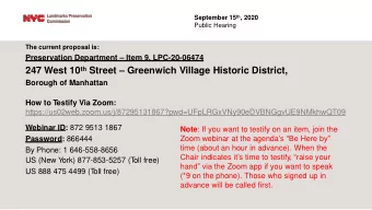 247 West 10 th Street  Greenwich Village Historic District,  Borough of Manhattan  How to T