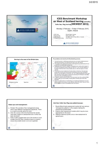 ICES Benchmark Workshop on West of Scotland herring (including Celtic Sea, VIIg,j herring) (WKWEST