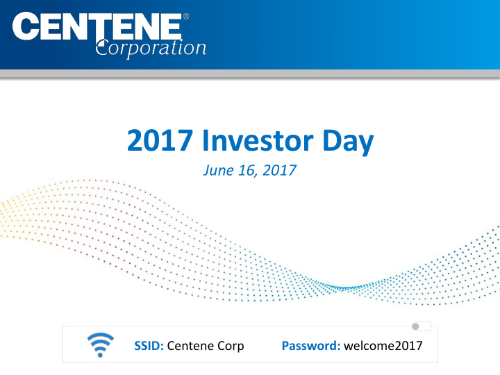 2017 investor day