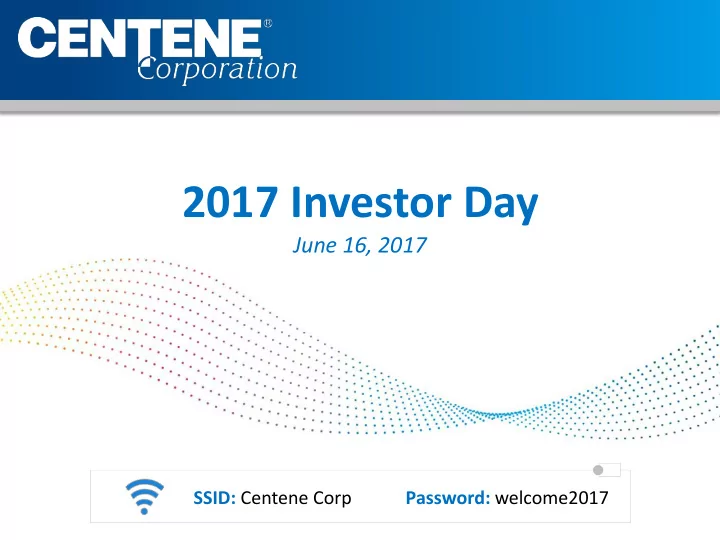 2017 investor day