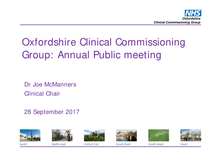 oxfordshire clinical commissioning group annual public