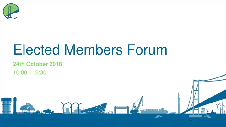 elected members forum