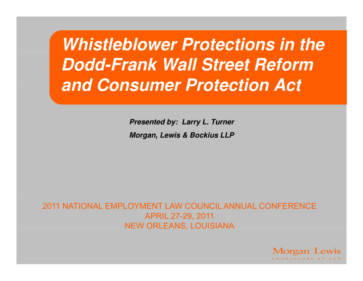 whistleblower protections in the dodd frank wall street