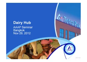 Dairy Hub  AAAP Seminar  Bangkok  Nov 29, 2012  2012-11-29  Agenda  Background  Dairy Hub