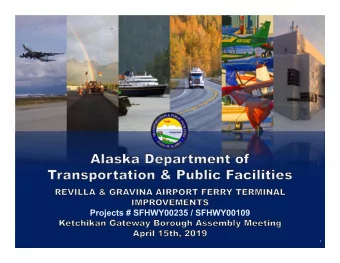 1  Project Update - Overview  &amp;  Schedule  Background 11 projects underway for improved airport