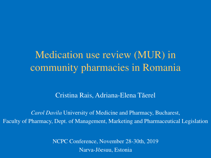 community pharmacies in romania