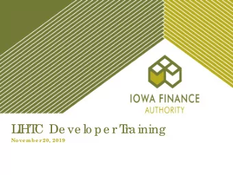 L  I  HT  C De ve lo pe r T  ra ining  Nove mbe r  20, 2019  AGENDA  TIME  SPEAKER(S)  TOPIC  9:00