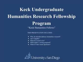 Keck Undergraduate  Humanities Research Fellowship  Program  Keck Humanities Fellows  THIS