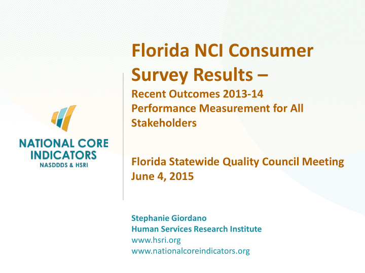 florida nci consumer survey results