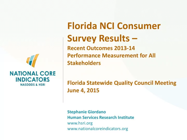 florida nci consumer survey results