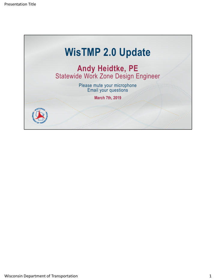 wistmp 2 0 update