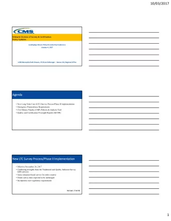 10/03/2017  Mi  Midw  dwes est Divisio Division of of Sur Survey &amp; Certif  rtificatio  ion
